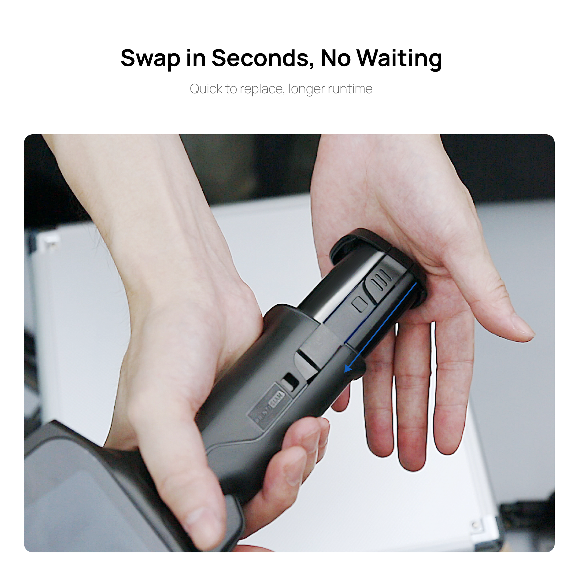 Replacing the removable battery in a Printisian handheld inkjet printer