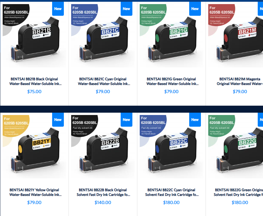 Water Based Ink Cartridges