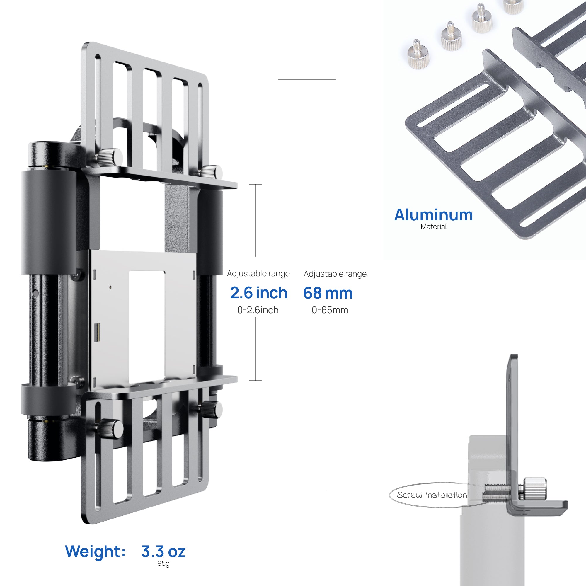 Printisian narrow edge module dimensions and aluminum guide plates