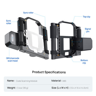 QR and barcode scanner module components and product specifications